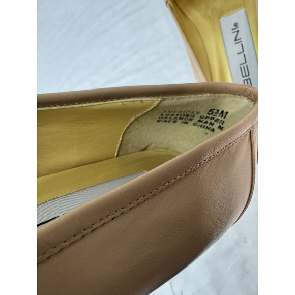 Bellini Genuine Leather Loafer Shoes Tan Flats Neutral Boho Preppy Women Sz 5.5 - Picture 12 of 13